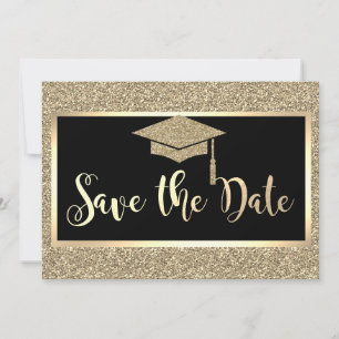 Save The Date Élégant faire part de remise des diplômes avec pai