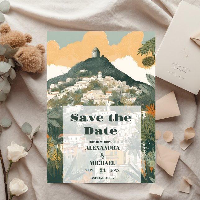 Save The Date Elégant Italie Capri Destination Mariage (Créateur téléchargé)
