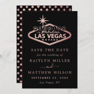 Save The Date Elégant Las Vegas Destination Mariage