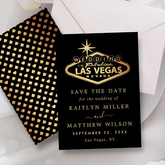 Save The Date Elégant Las Vegas Destination Mariage (Créateur téléchargé)