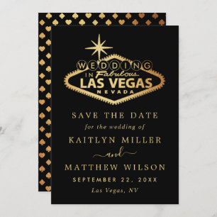 Save The Date Elégant Las Vegas Destination Mariage