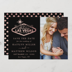 Save The Date Elégant Las Vegas Destination Mariage Photo