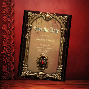 Save The Date Élégant luxueux emblème du coeur
