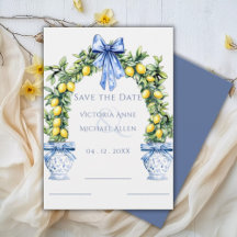 Élégant Mariage Arc Lemon Grove Enregistrer La Dat