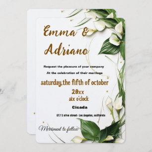 Save The Date Elégant mariage calligraphie inviter