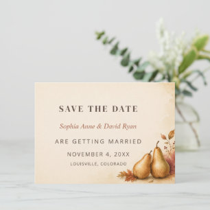Save The Date Élégant mariage d'automne de Thanksgiving à l'aqua