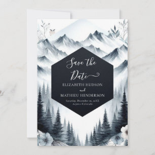 Save The Date Élégant Mariage de Pine Mountain