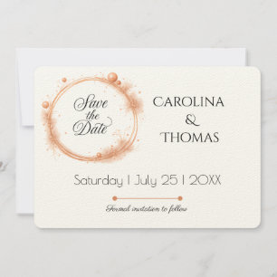 Save The Date Élégant Mariage de pointes d'éclaboussure de scrip