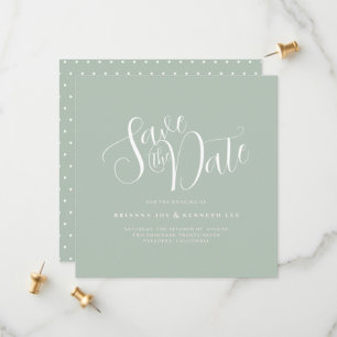 Save The Date Élégant Mariage de sage de typographie