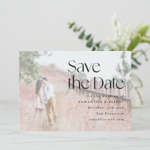 Save The Date Élégant Mariage de superposition photo moderne