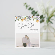 Élégant Mariage Fleur sauvage jaune violet