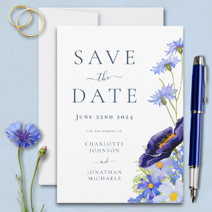 Save The Date Élégant Mariage Floral d'été