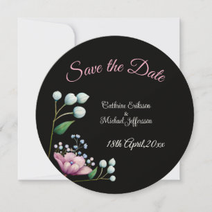 Save The Date Élégant Mariage Floral Soft Botanical Romance