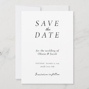 Save The Date Élégant Mariage Moderne Enregistrer La Date