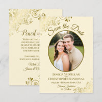 Élégant Mariage Nacre Crème Photo Ovale Broderie O