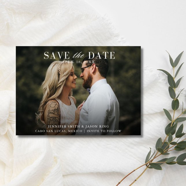 Save The Date Élégant Mariage photo (Elegant Photo Wedding Save The Date)