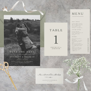 Save The Date Élégant mariage photo Enregistrer la date