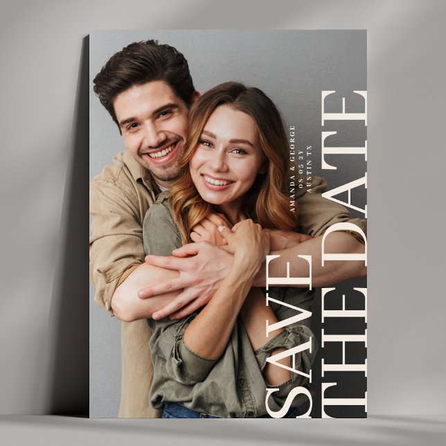 Save The Date Élégant Mariage photo Script 2 (Créateur téléchargé)