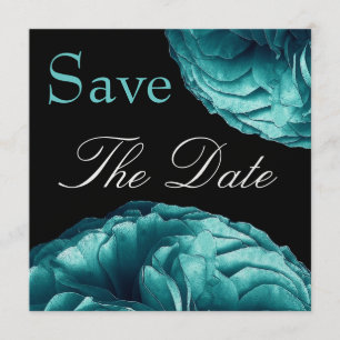Save The Date Elégant mariage Rose turquoise Enregistrer la date