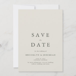 Save The Date Élégant mariage Serif Enregistrer la date