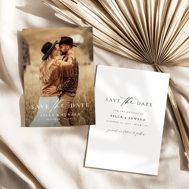 Save The Date Élégant Mariage simple (Créateur téléchargé)