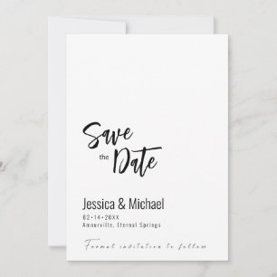 Save The Date Élégant minimaliste à 2 faces 💍