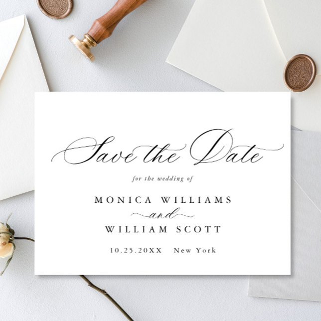 Save The Date Élégant minimaliste Mariage (Créateur téléchargé)