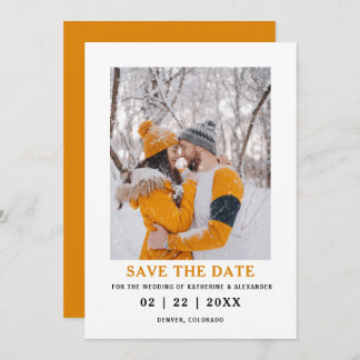 Save The Date Élégant minimaliste Mariage photo moderne