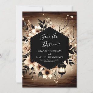 Save The Date Élégant minimaliste Mariage rustique