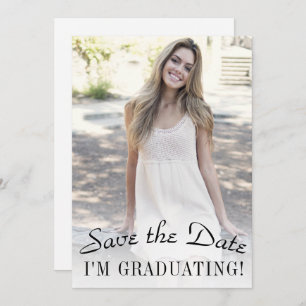 Save The Date Élégant minimaliste Parti de graduation Photo