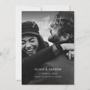 Save The Date Élégant minimaliste Sauvez la date avec la photo,