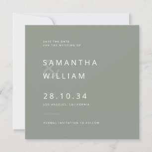 Save The Date Élégant mixité minimaliste mariage moderne
