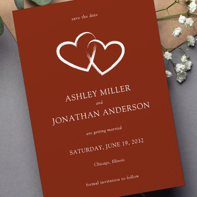 Save The Date Élégant Moderne Éléments simples Mariage (Créateur téléchargé)