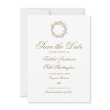 Elégant moderne Gold Winter Wreath Mariage de vaca