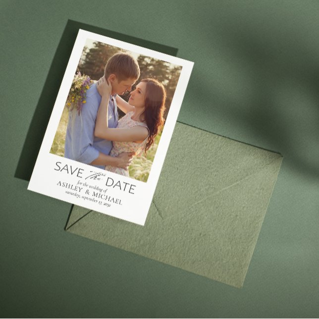 Save The Date Élégant moderne QR Code Mariage photo (Save Our Date! 💍 #ForeverLove)