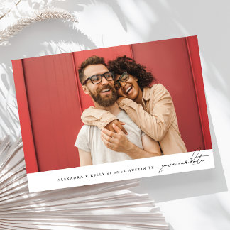 Save The Date Élégant MODERNE SIMPLE MINIMALISTE Photo Collage