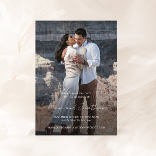 Save The Date Élégant Photo Mariage moderne