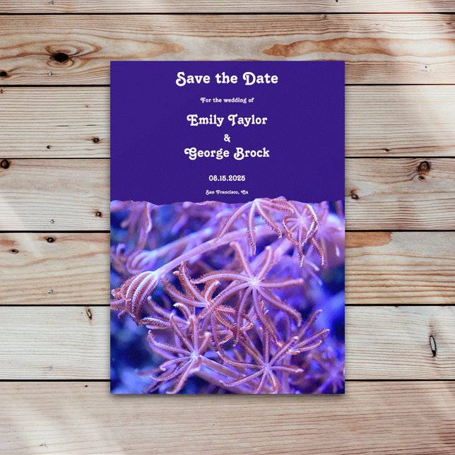 Save The Date Elégant récifs coralliens de la Marine Mariage côt (Créateur téléchargé)