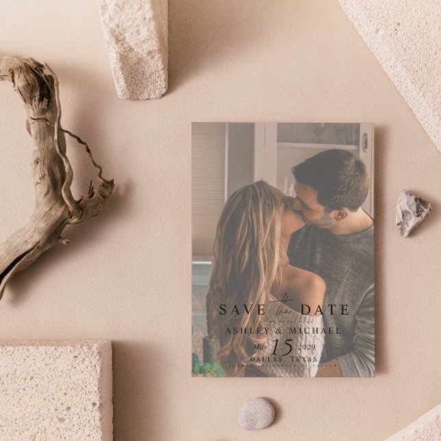 Save The Date Élégant revêtement Vellum QR Code 2 Mariage photo (Set the Date! Elegant Wedding Save-the-Date 💌💍 [Personalize & Send])
