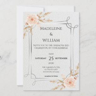 Save The Date Elégant Rustic Boho Fleur sauvage Mariage