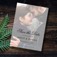 Élégant Script 2 photo recto verso Enregistrer la 