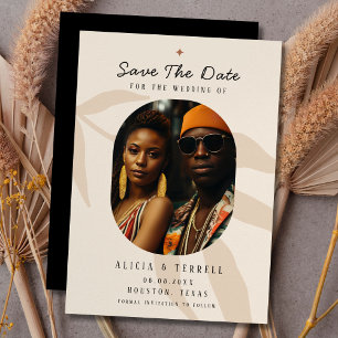 Save The Date Élégant Script Calligraphie Boho Vintage Wedding