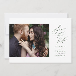 Save The Date Élégant Script simple mariage photo enregistrer la