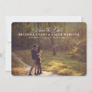 Save The Date Élégant script simple une photo