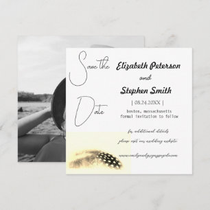 Save The Date Elégant stylo minimaliste photo élégant
