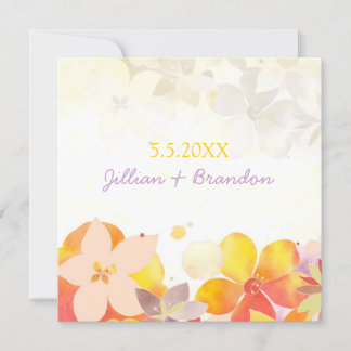 Save The Date Elégante aquarelle Fleurs mariage Enregistrer la d