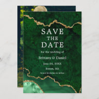 Elégante aquarelle Marbre vert Agate Géode Photo