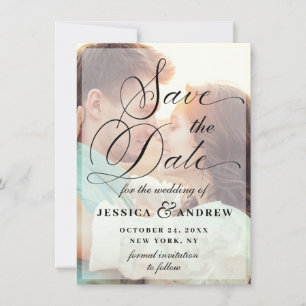 Save The Date Élégante calligraphie Mariage Enregistrer la date
