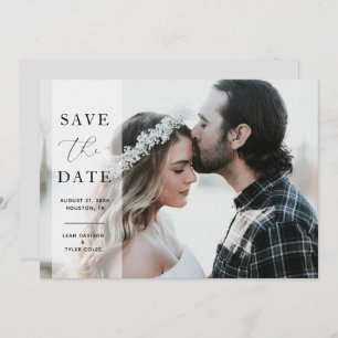 Save The Date Élégante calligraphie Mariage Photo Enregistrer la