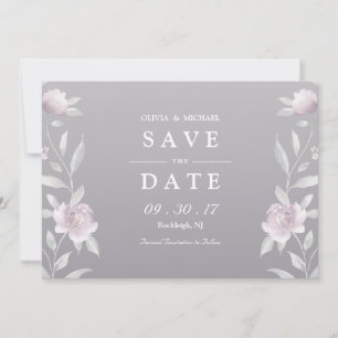 Save The Date Élégante Chinoiserie florale Mariage enregistrer l